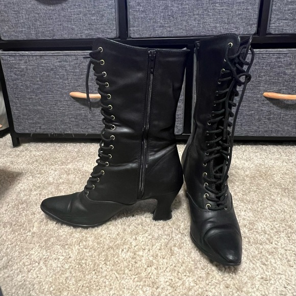 Pinup Couture Victorian Style Boots - Picture 3 of 4